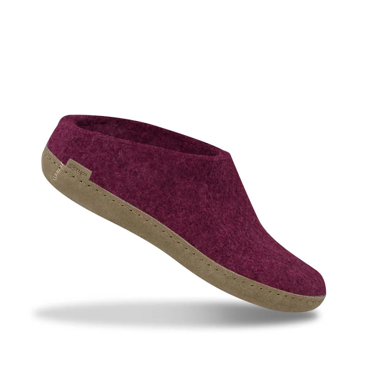 Slip-on with leather sole - Cranberry