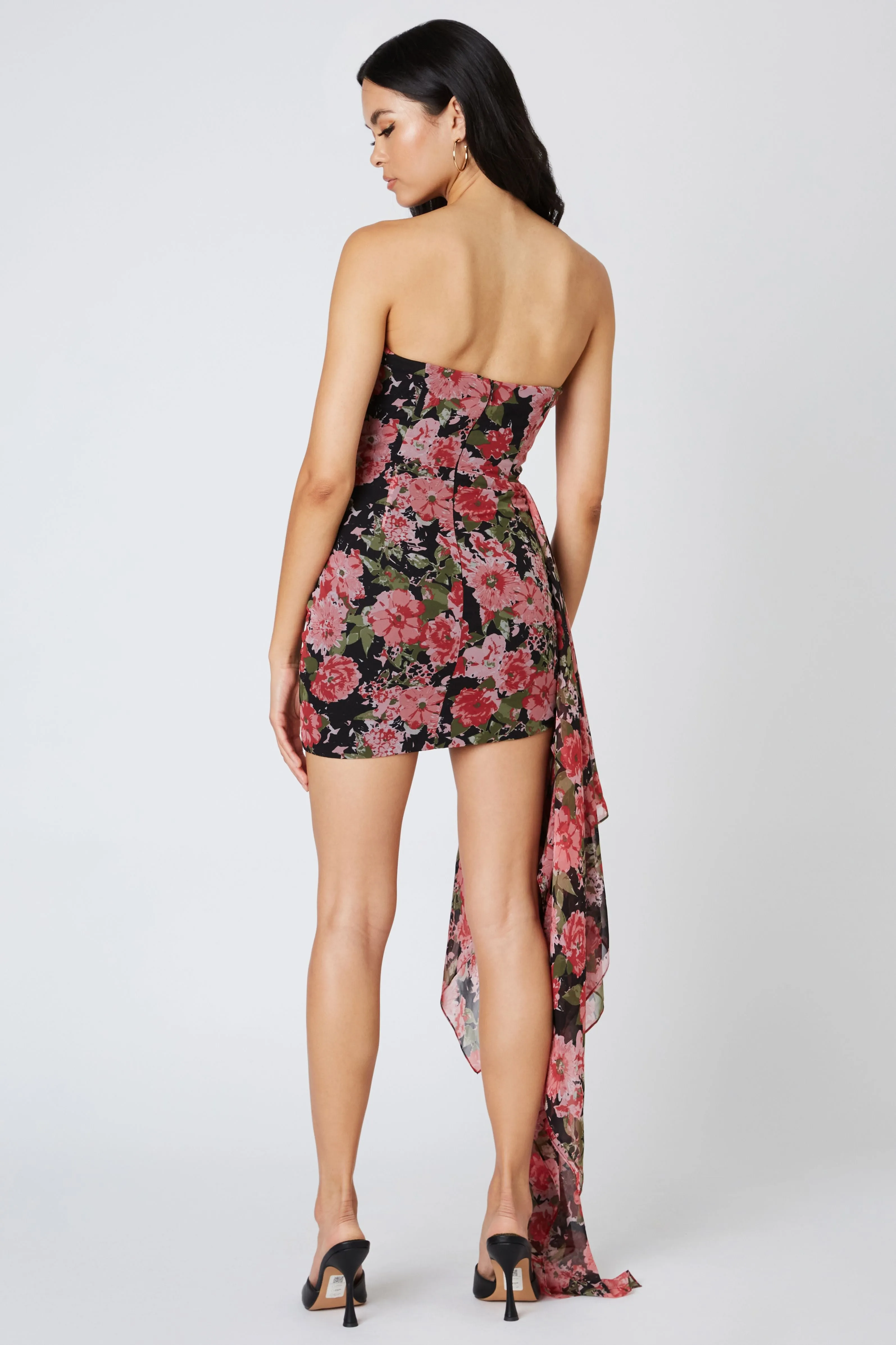 Strapless Ruched Mini Dress