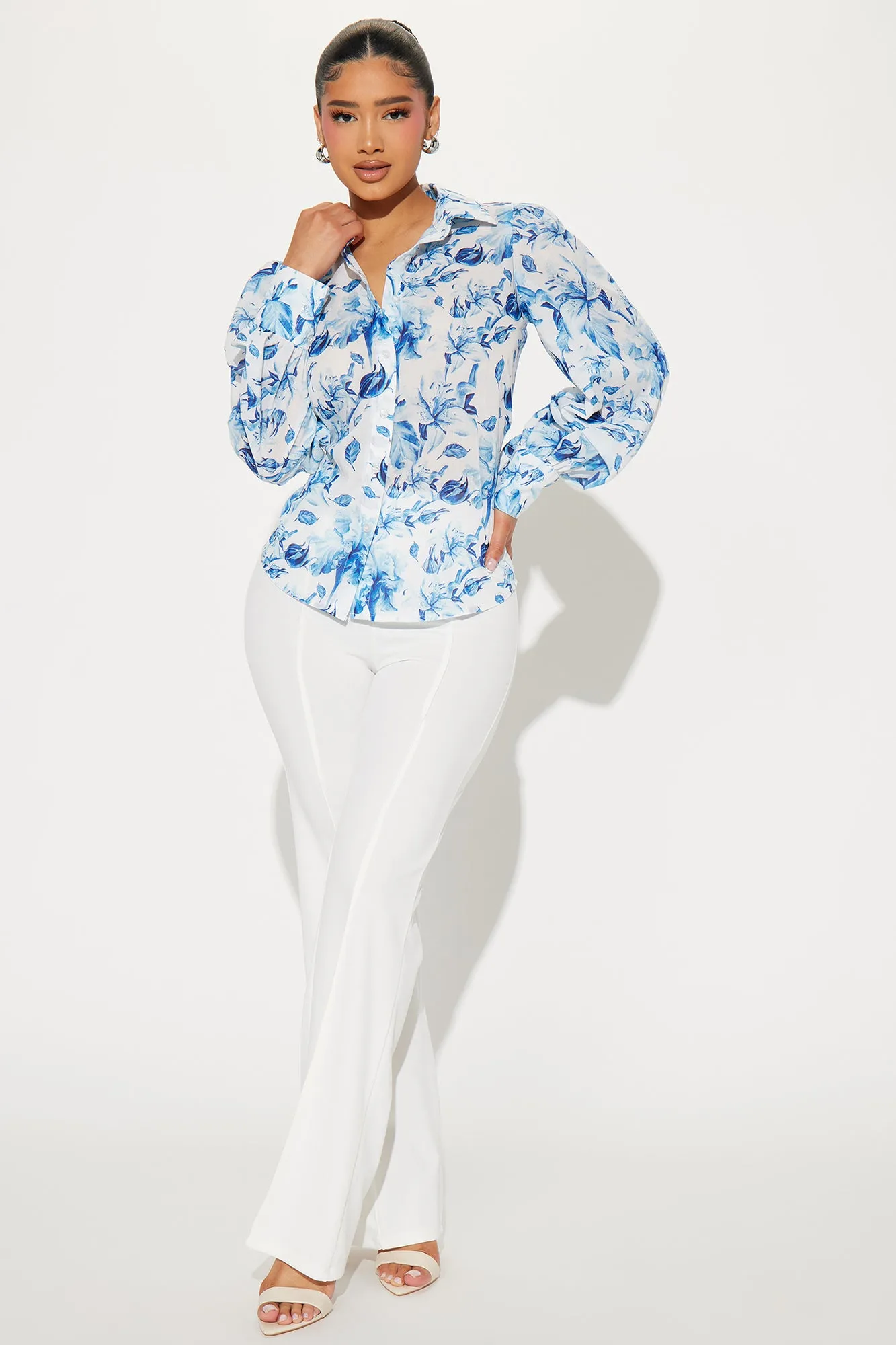 Summer Bloom Floral Shirt - Blue/combo