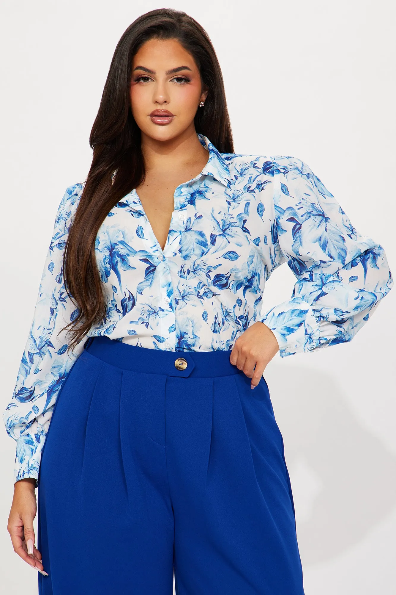 Summer Bloom Floral Shirt - Blue/combo