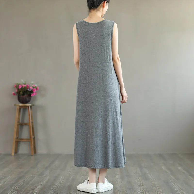 Summer Loose Casual Modal Sleeveless Dress