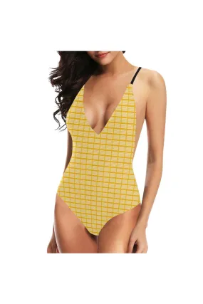 Sunny Day Sexy Lacing Backless One-Piece Swimsuit