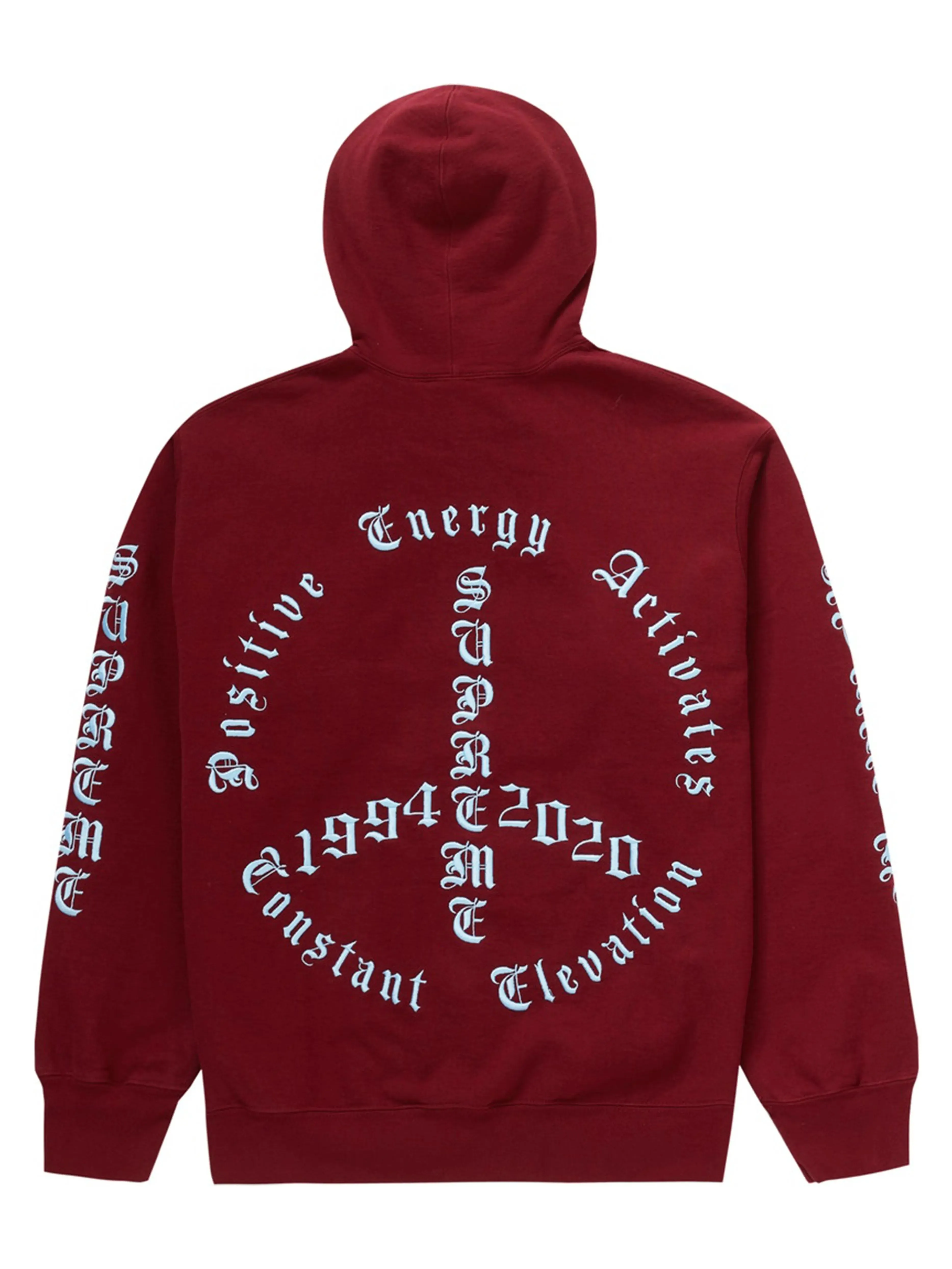 Supreme Peace Hooded Sweatshirt Cardinal [FW20]