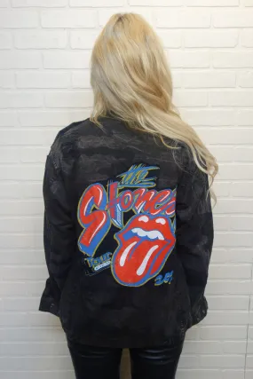 The Rolling Stones Acid Wash Camo Jacket