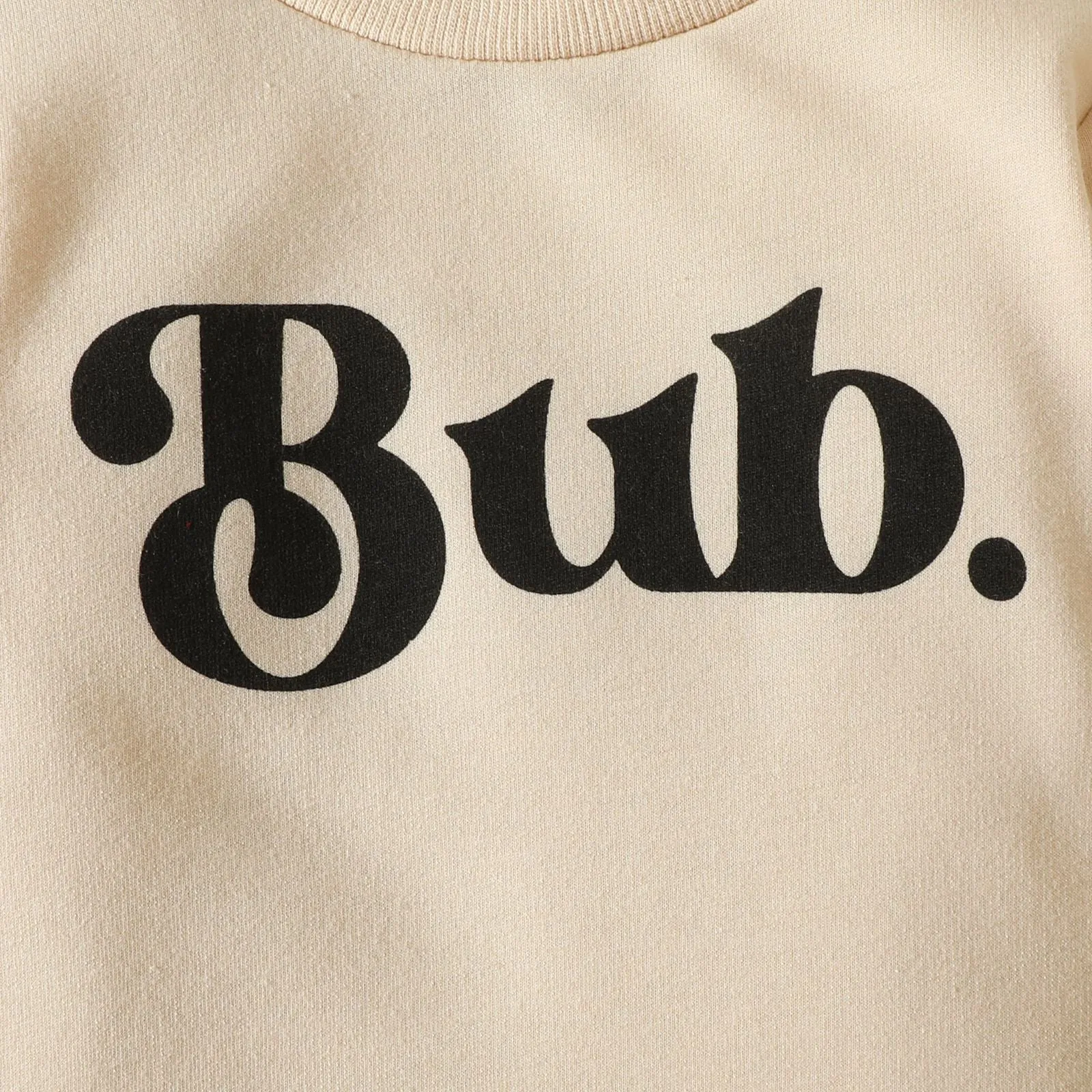 Toddler Kids Simple Letter Print Solid Color Sweater