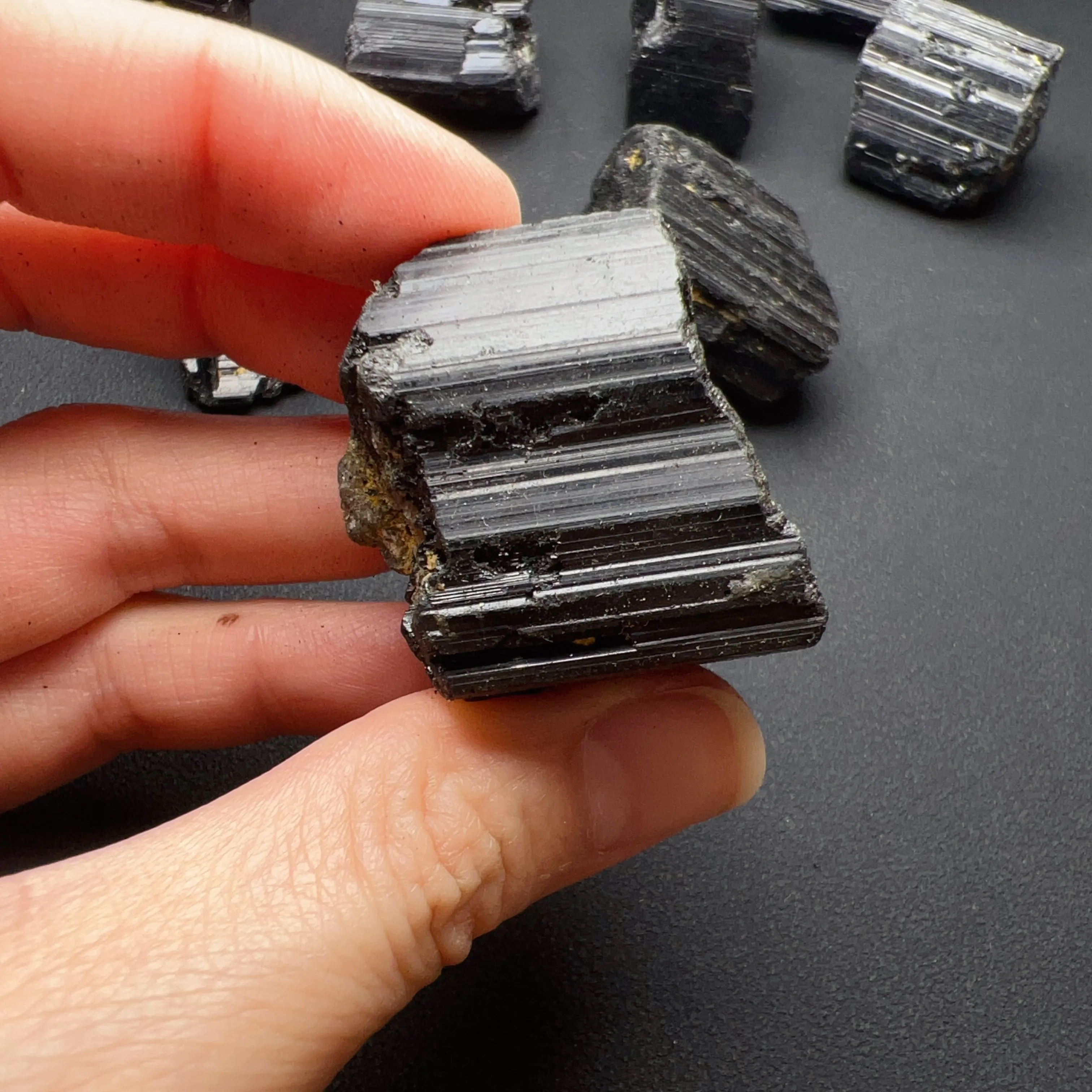 Top Grade Jet Black Tourmaline Raw Stone from Brazil | 1st Root Chakra Remove Negativity