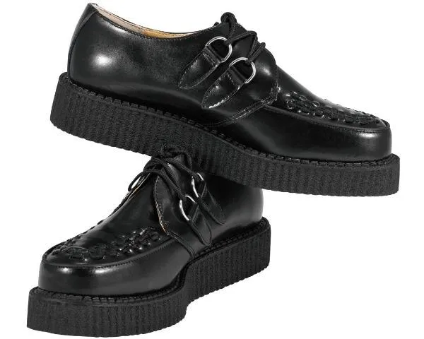 T.U.K BLACK LEATHER VIVA MONDO CREEPER