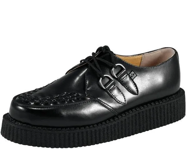 T.U.K BLACK LEATHER VIVA MONDO CREEPER