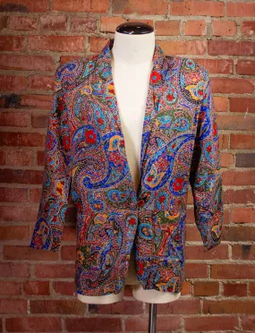 Vintage Pasta Paisley Blazer 80s Large