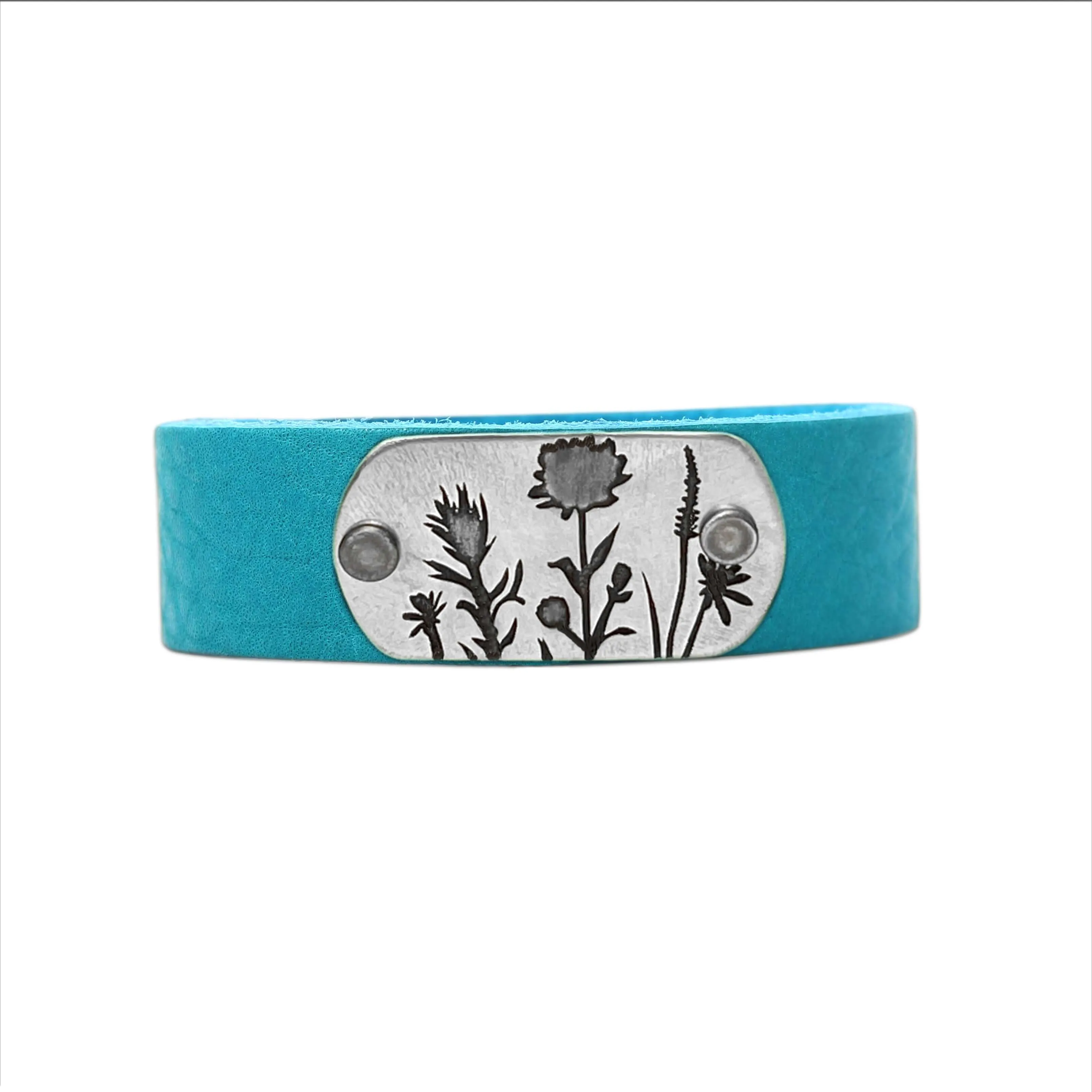 Wildflower Leather Cuff