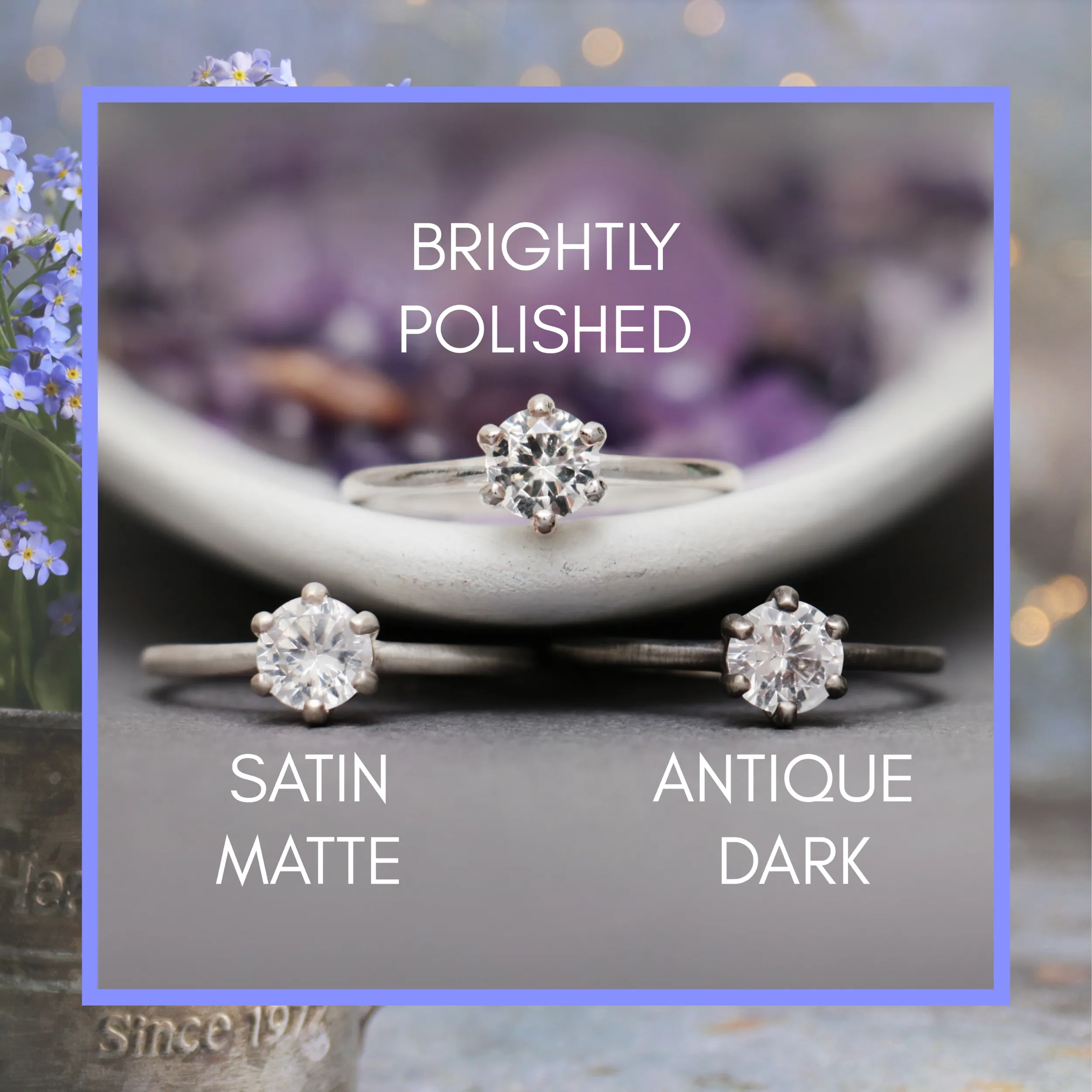 Wildflower Wedding Ring Set  | Moonkist Designs