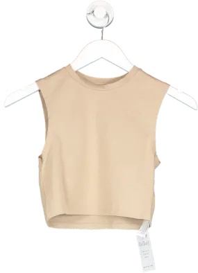 ZARA Beige Basic Crop UK S